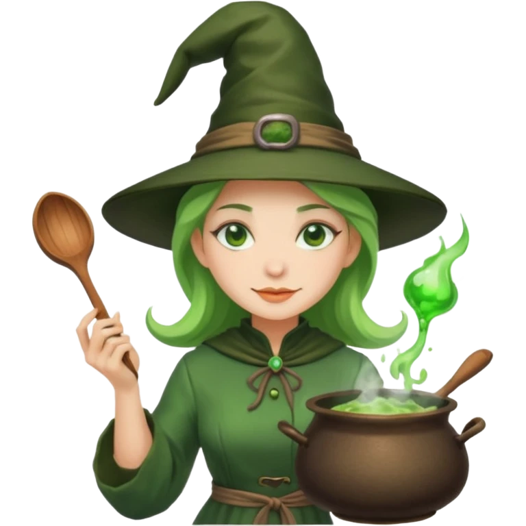 green witch cooking potion emoji