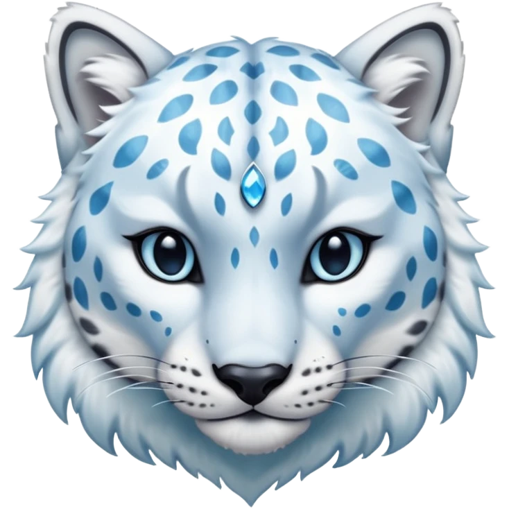 Shiny Snow-Leopard-Amaura-Arctic-Fox-fusion-hybrid… emoji