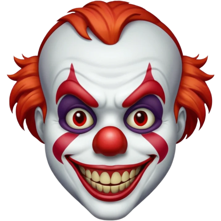 Scary clown emoji