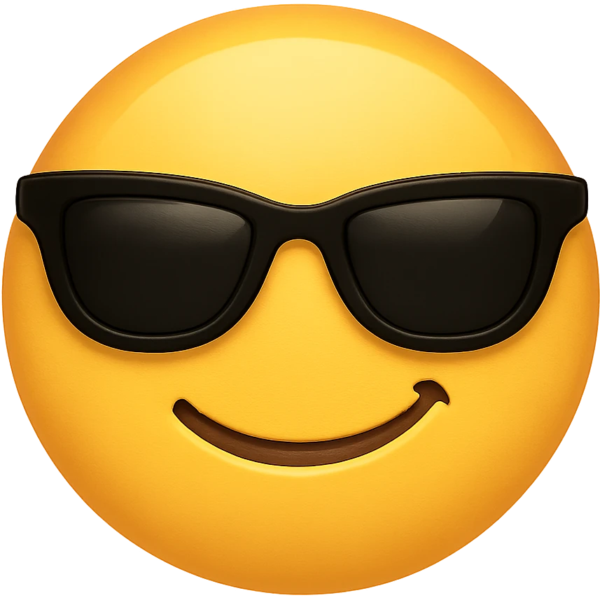 slay emoji with sunglasses emoji