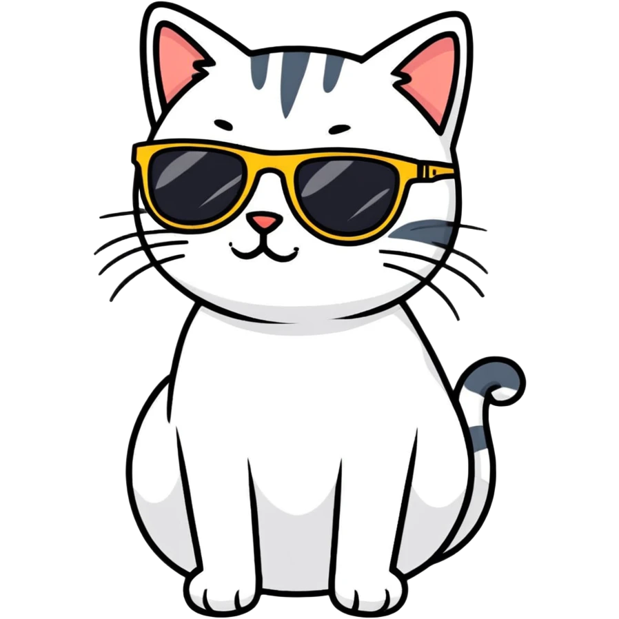 Cat with sunglasses emoji