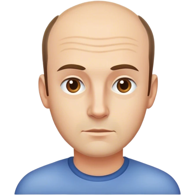 Man with receding hairline emoji