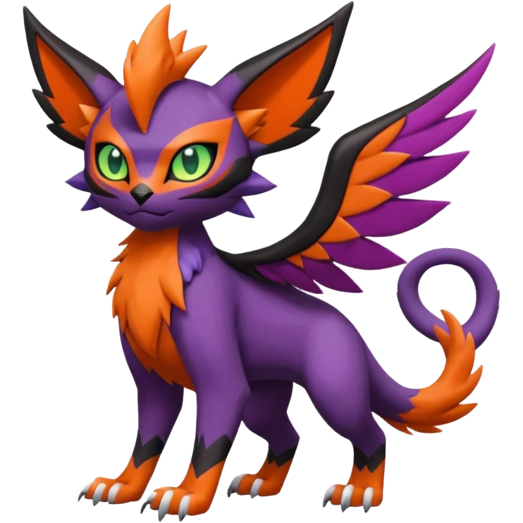 Liepard-Noivern-Litten-Sprigatito-Pokémon-fusion-creature (full body) emoji
