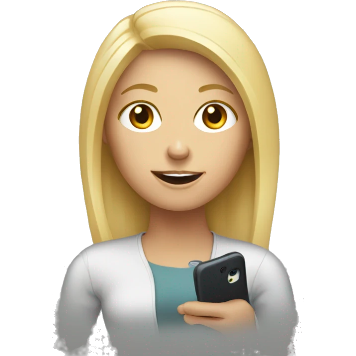 white women  with phone emoji