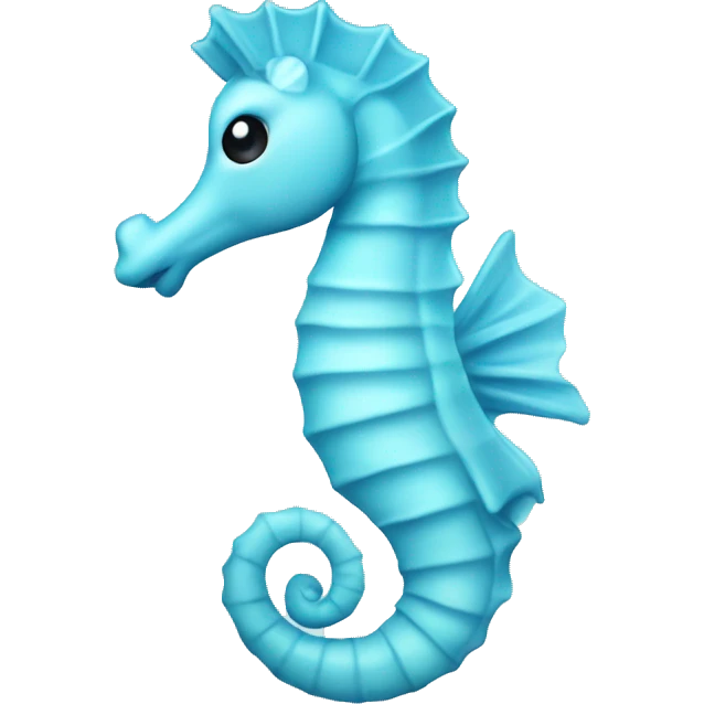 light baby blue sea horse emoji