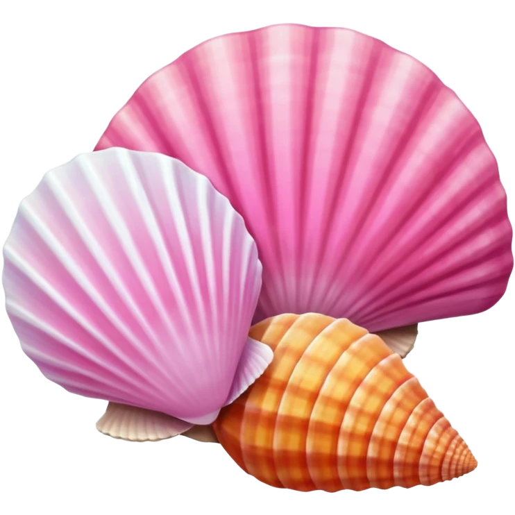 Seashells with pink  emoji