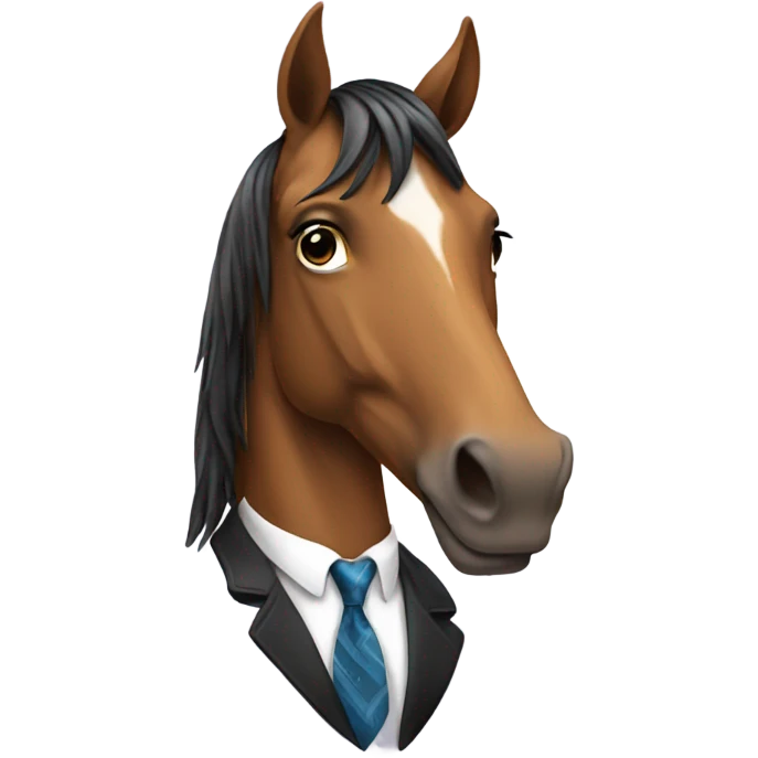 Horse wearing tie emoji