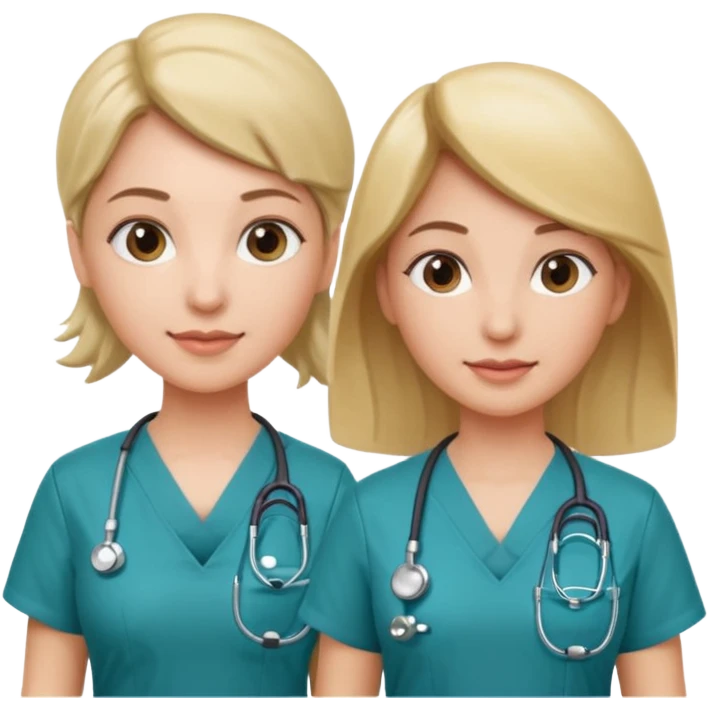 female doctor and ultrasound technician emoji