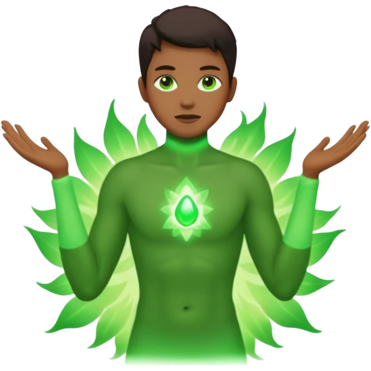 green aural whole human body emoji