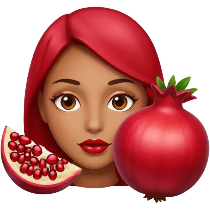 pomegranade lips emoji
