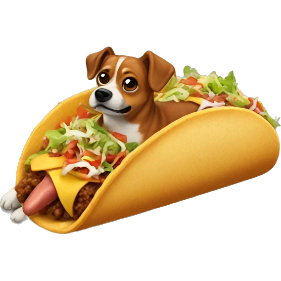 A taco dog emoji