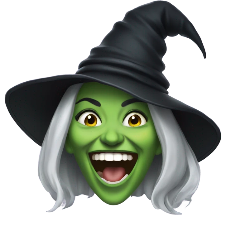 Wicked witch laughing emoji