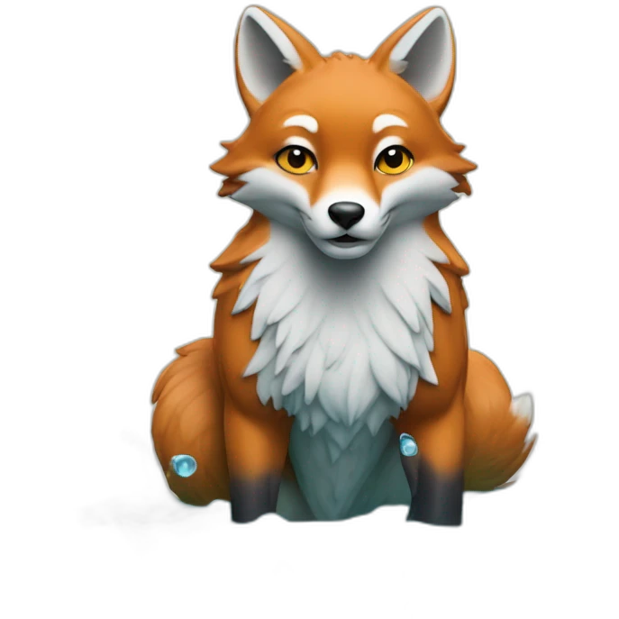 Renard dans l'eau emoji