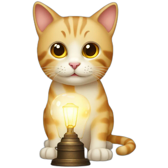 cat with lamp emoji