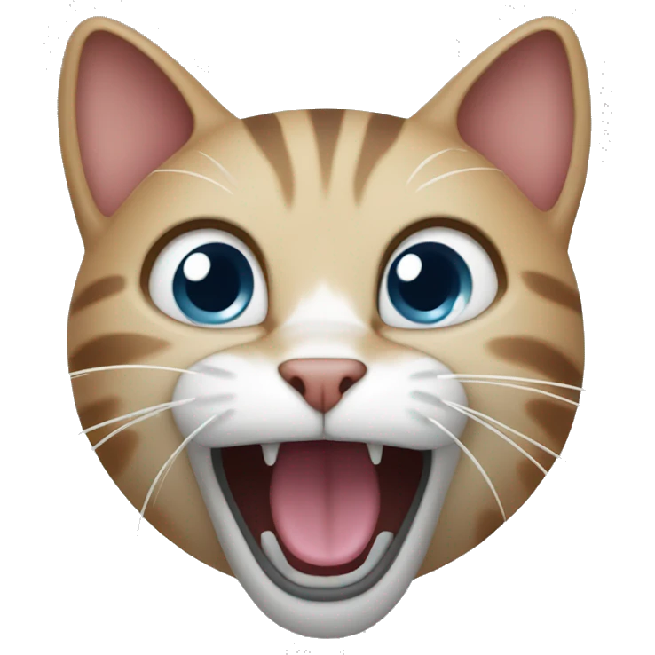 Cat screaming emoji