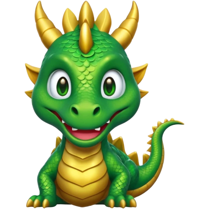 a playful but wise old dragon, emoji style emoji