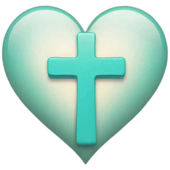 Cross on heart  emoji