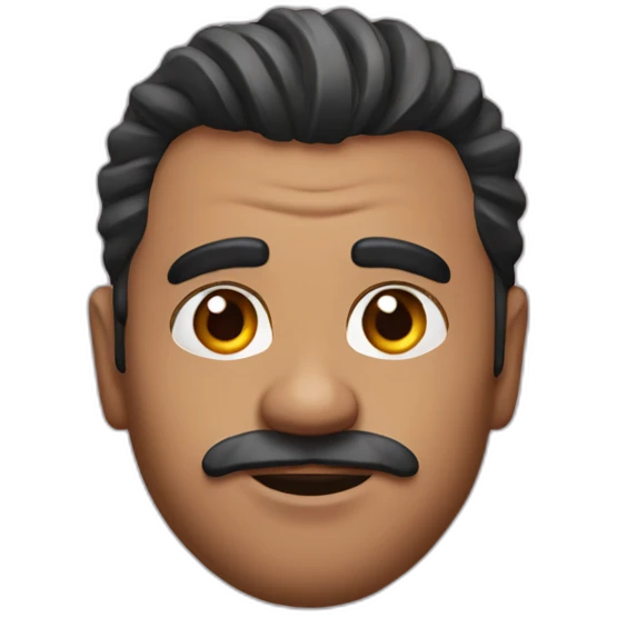 Sanju with curley eyebrow emoji