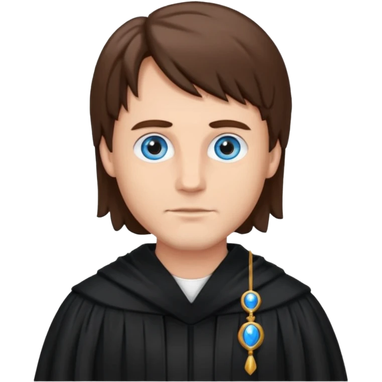 Man Judge with bluw eyes and brown hair  emoji