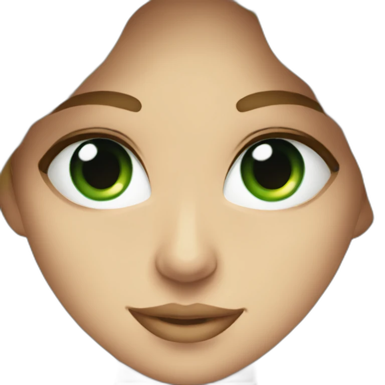 Anastasiia with with mix of green and blue eyes with headphones emoji