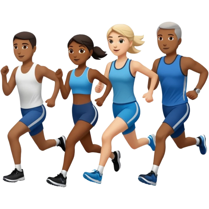 A group of people running  emoji