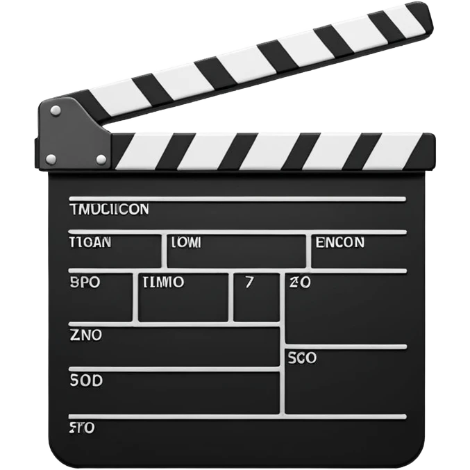 “movie clapperboard mid-snap emoji