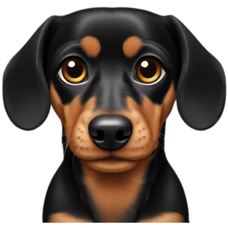 Dwarf dachshund black and tan emoji