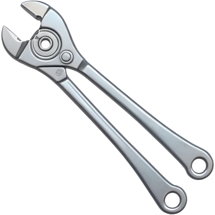 Adjustable wrench, emoji style, with professional lighting, no face on objects, white background emoji