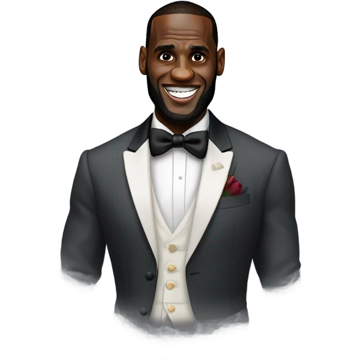 LeBron James in a tux emoji