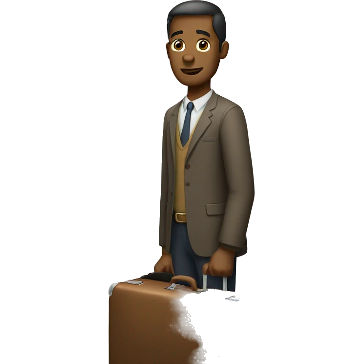 A man with suitcase emoji