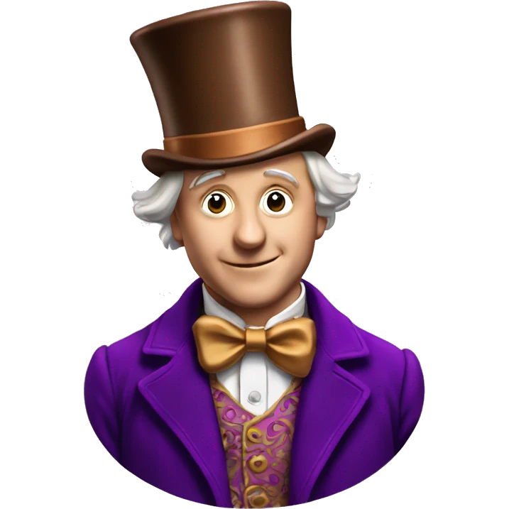 
Willy Wonka with chocolate emoji