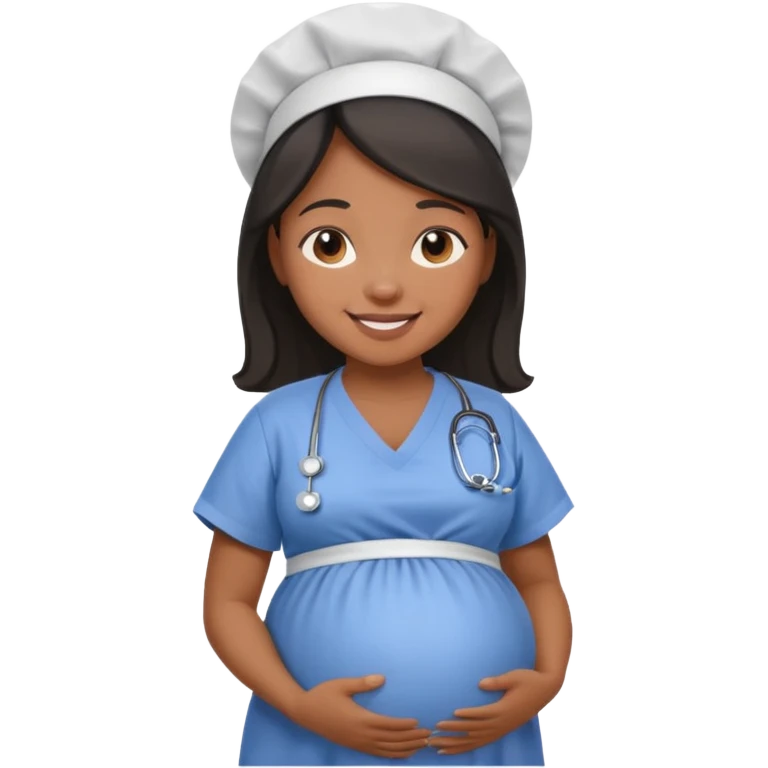 pregnant black nurse emoji