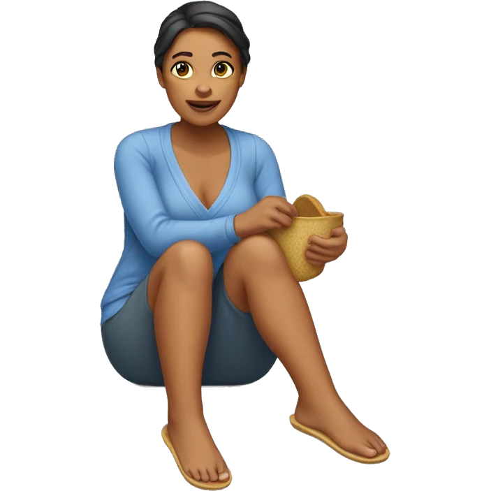 Mother with slipper in her hand emoji