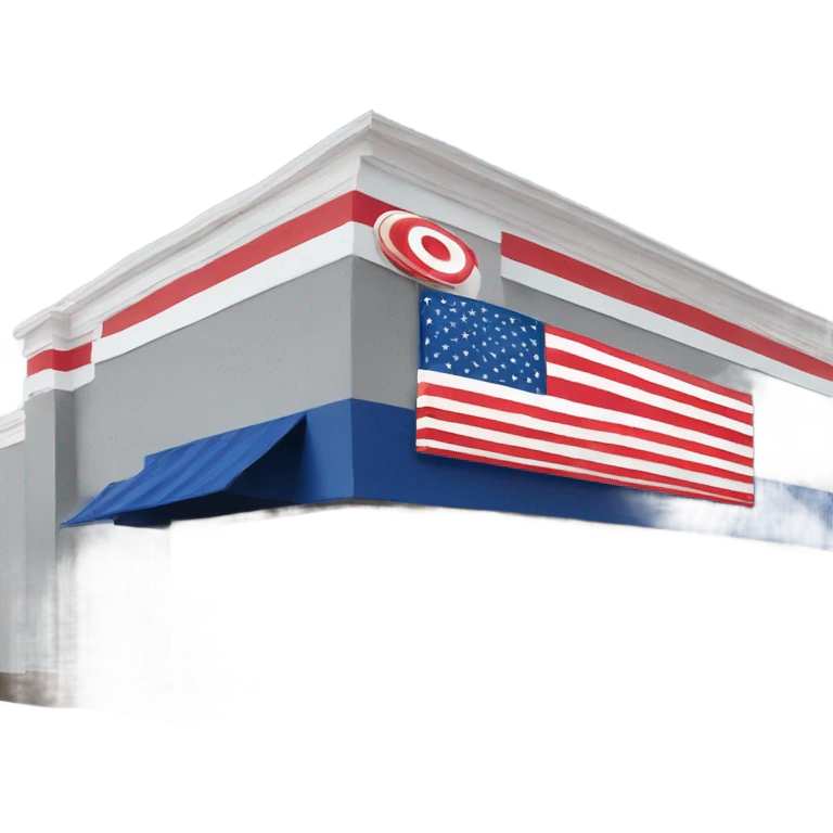 A store in America named target patriotic emoji