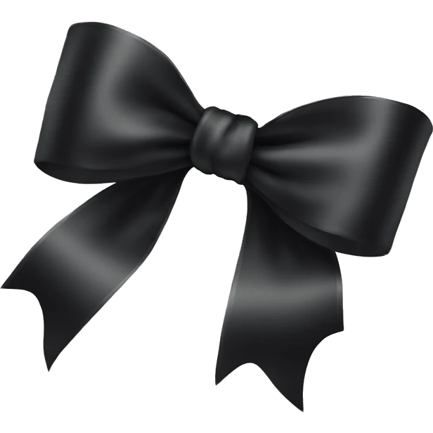 black satin bow emoji