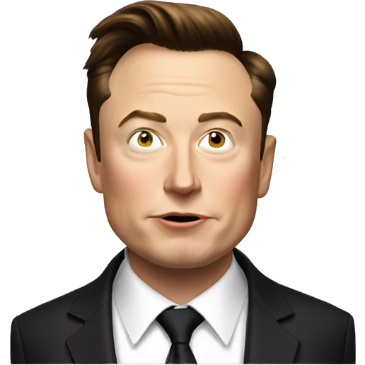 Elon musk mixed with trump  emoji
