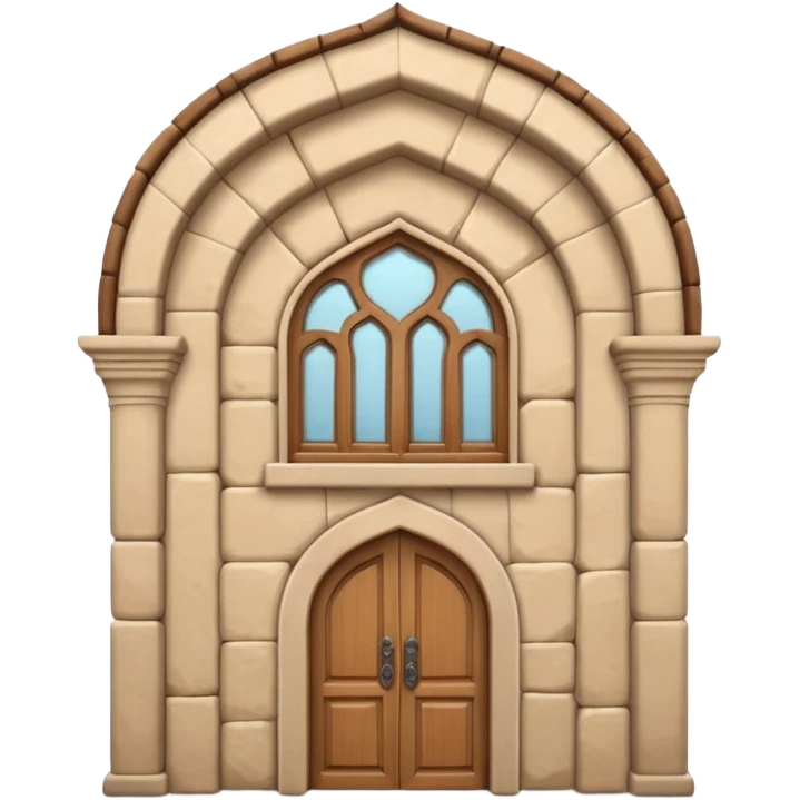 3D Apple-style emoji of a full traditional Turkish han building, showing the entire stone structure with arches, wooden doors, and windows. Rounded, glossy, smooth, soft shadows, white background.








 emoji
