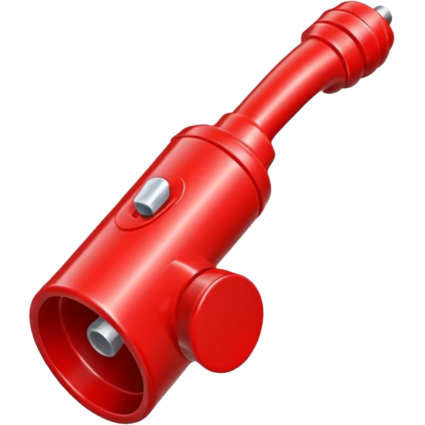 a-cartoon-style- plastic whistle Red colour  emoji