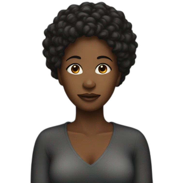 black woman covid emoji