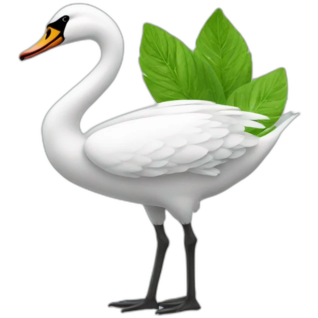 swan drinking mojito emoji