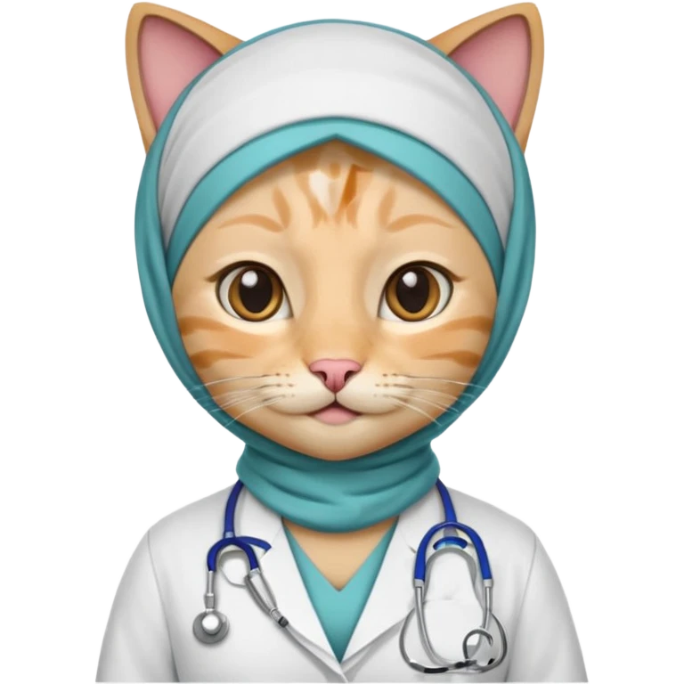 hijab cat doctor emoji
