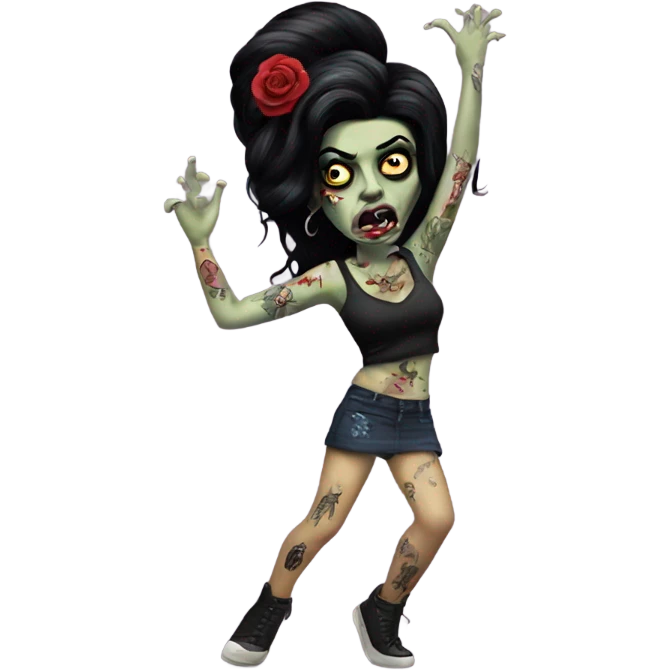 amy winehouse zombie dancing with tattoos emoji