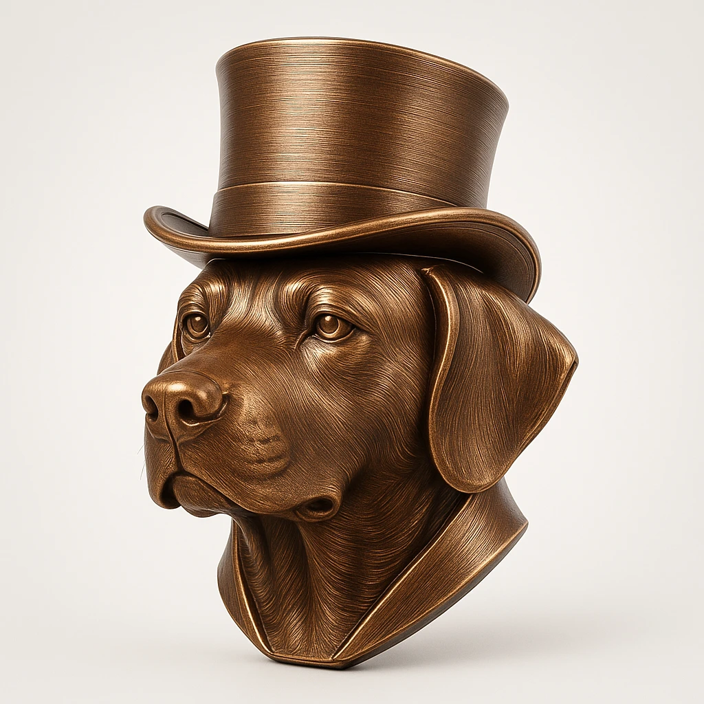 dog with tophat emoji