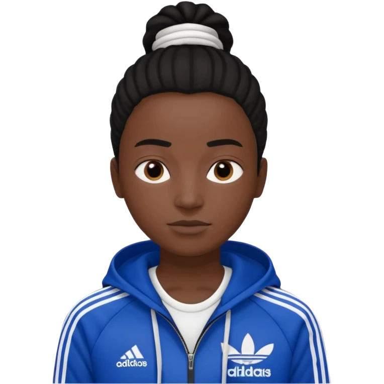 Adidas white stripes black human emoji
