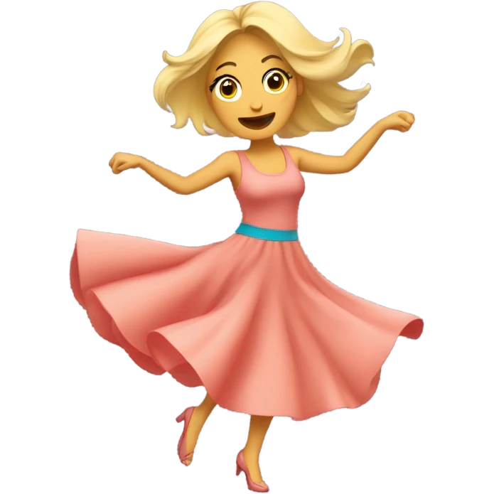 Rubia bailando  emoji