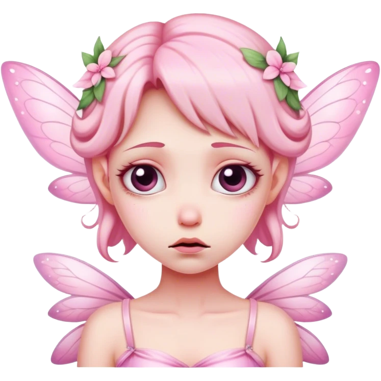 pink fairy sad emoji