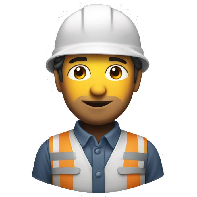 ingeniero con casco blanco emoji