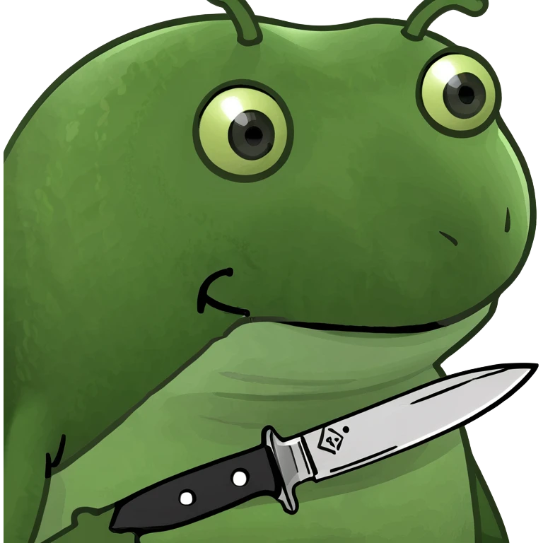 Ladybug with knife emoji
