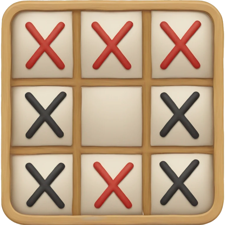 tic tac toe X O emoji
