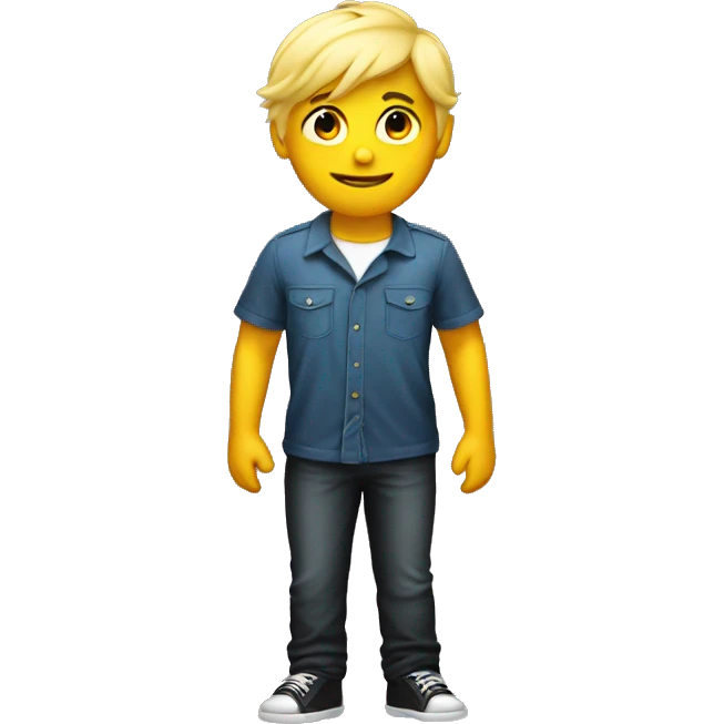blond boy body halloween  emoji